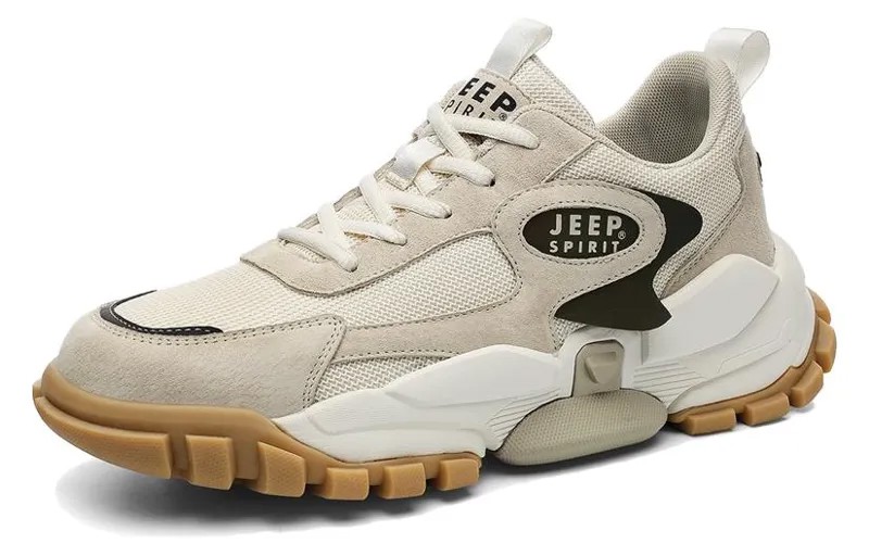 Кроссовки JEEP SPIRIT Lifestyle Shoes Unisex Low-top, цвет 067-6 apricot color breathable single mesh