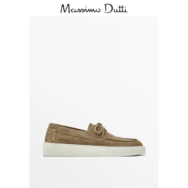 Лоферы мужские Massimo Dutti замшевые, коричневый