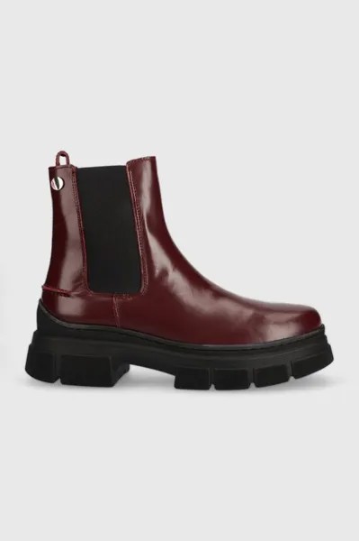 Кожаные ботинки челси Preppy Outdoor Low Boot Tommy Hilfiger, бордовый