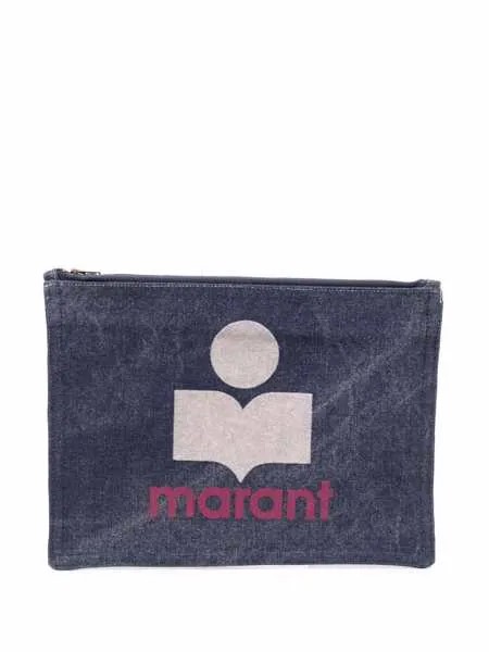 Isabel Marant клатч на молнии с логотипом