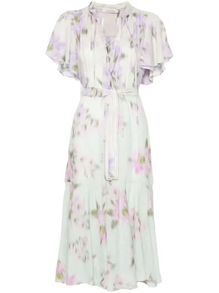 Dorothee Schumacher платье макси Blooming Volumes, зеленый