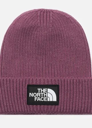 Шапка The North Face Logo Box Cuffed, цвет фиолетовый