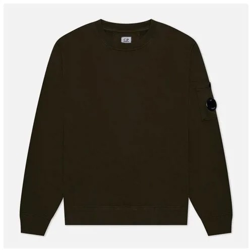 Мужская толстовка C.P. Company Cotton Fleece Garment Dyed оливковый, Размер XXL