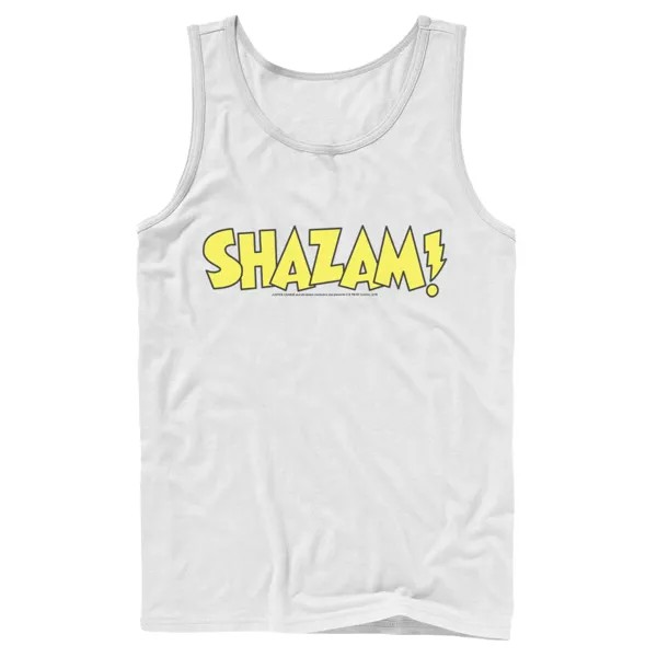 Мужская майка с жирным текстовым логотипом DC Comics Shazam