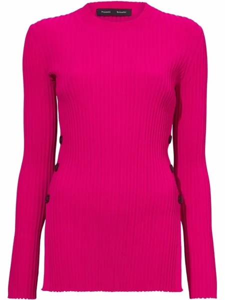 Proenza Schouler джемпер в рубчик, розовый