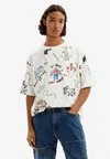 Футболка с набивным рисунком Desigual, белый