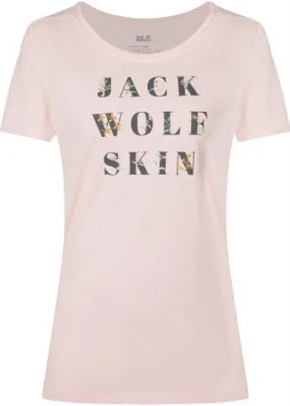 Футболка женская Jack Wolfskin Flower Letter, размер 46-48