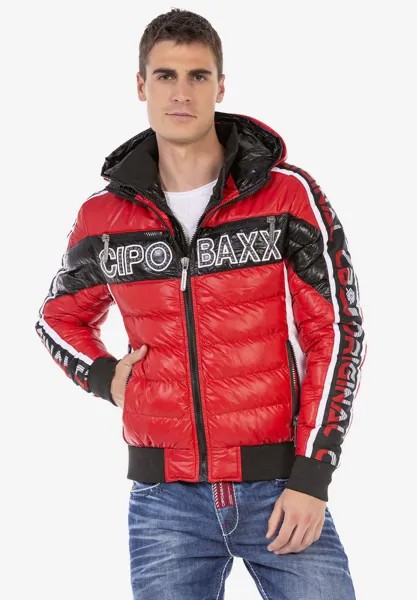 Куртка из экокожи Cipo & Baxx, красный