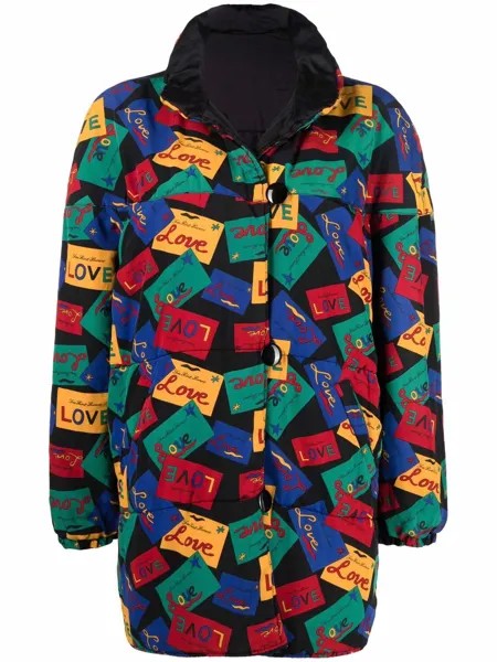Yves Saint Laurent Pre-Owned двусторонняя куртка 2000-х годов с принтом Love