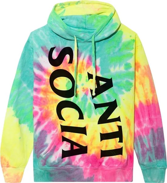 Худи Anti Social Social Club Vertical Horizon Hoodie 'Rainbow Tie Dye', разноцветный