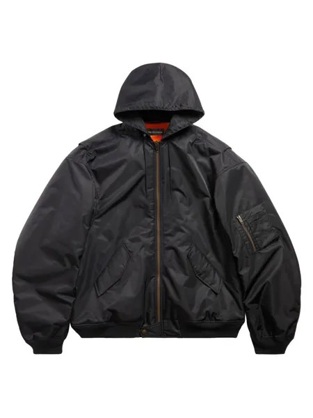 Легкая куртка-бомбер для колледжа своими руками Balenciaga, черный