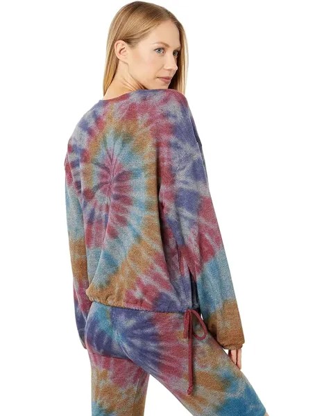 Толстовка SUNDRY Tie-Dye Side Tie Sweatshirt, цвет Multicolor Tie-Dye