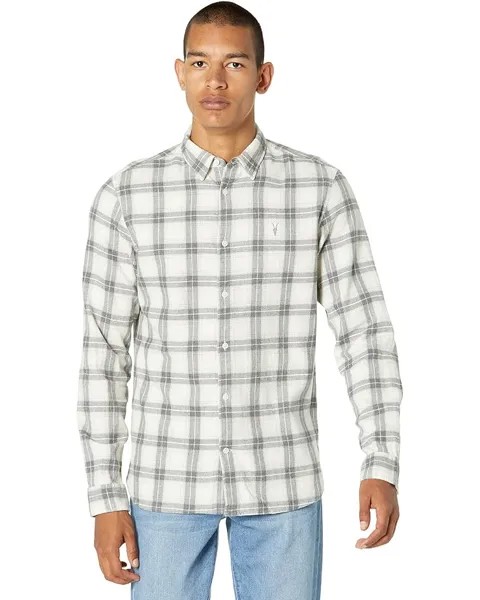 Рубашка AllSaints Aviston Long Sleeve Shirt, экрю