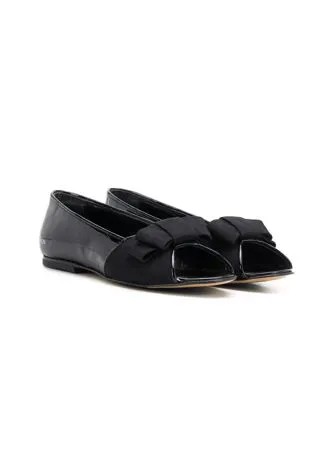 LANVIN Enfant сандалии с открытым носком и бантом