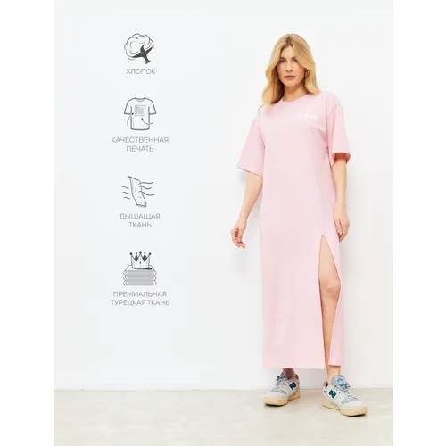 Платье YOXA VIBE, размер L, розовый
