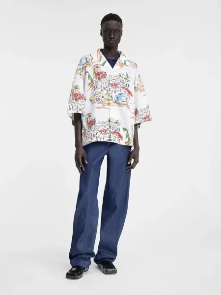 Объемная рубашка Capri Cars Casaco Jacquemus, белый