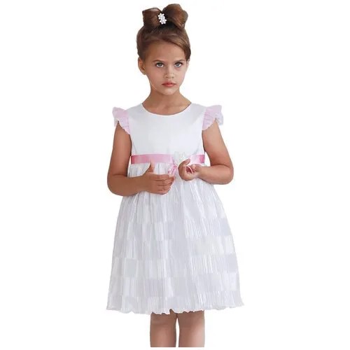 Платье ALOLIKA, размер 110, розовый, белый