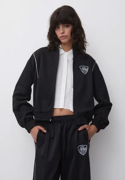 Куртка бомбер PULL&BEAR, черный