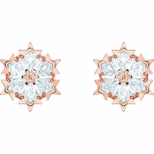 Серьги SWAROVSKI, кристаллы Swarovski, золотой