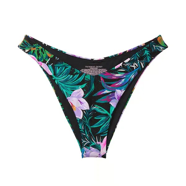Плавки бикини Victoria's Secret Swim Mix & Match Brazilian Smooth, черный тропический