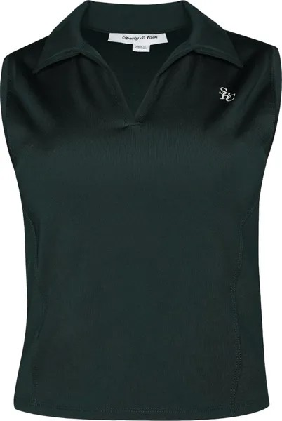 Поло Sporty & Rich Sports Vest 'Forrest', зеленый
