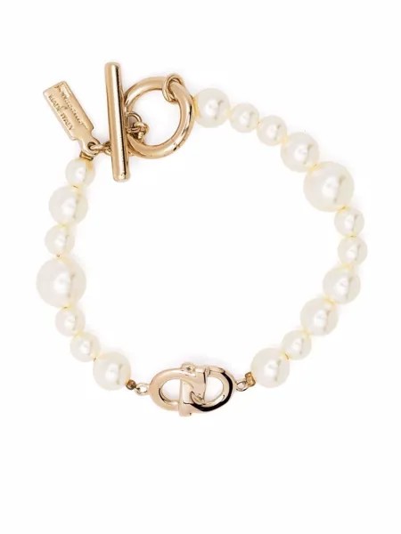 Salvatore Ferragamo glass faux-pearl bracelet