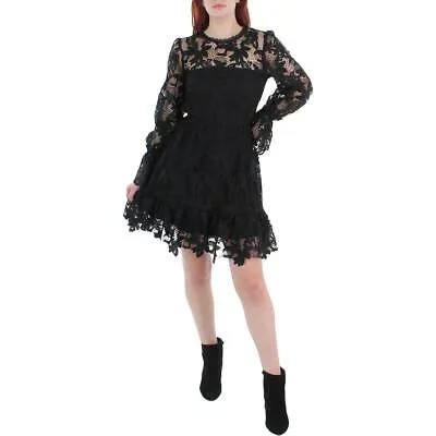 Aqua Womens Black Lace S Коктейльное и праздничное платье Evening XS BHFO 2945