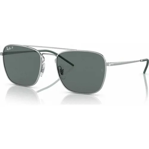 Солнцезащитные очки Ray-Ban, квадратные, оправа: металл, поляризационные, с защитой от УФ, серый