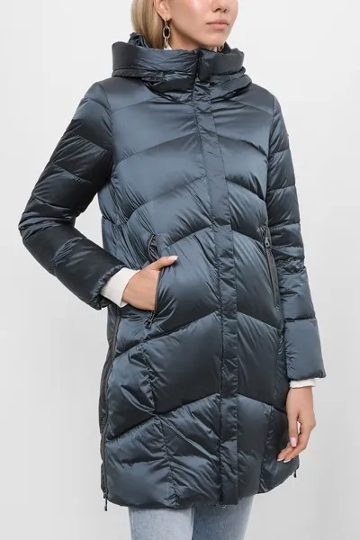 Пуховик женский GEOX W2626GT2566 синий 40 IT