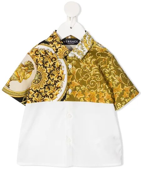Versace Kids двухцветная рубашка