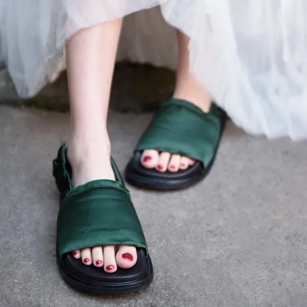 Женские сандалии Artmu с ремешком и пряжкой, оригинальные удобные, плоская подошва, японские пляжные туфли, школьная обувь, ручная работа, 2020