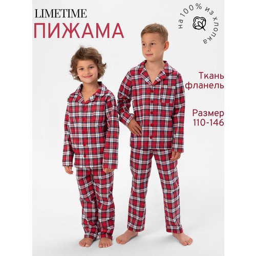 Пижама  ЛайМ, размер 128, красный