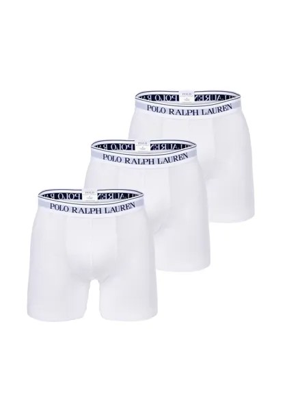 Мужские боксеры, 3 шт. в упаковке - BOXER BRIEF - 3 PACK, хлопок стрейч, пояс с логотипом RALPH LAUREN