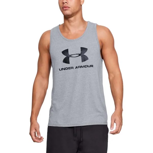 Майка мужская Under Armour Sportstyle Logo Tank серая L