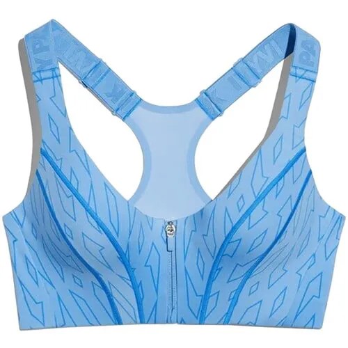 Топ adidas Originals Ivy Park Monogram Zip Bra, размер 44, голубой