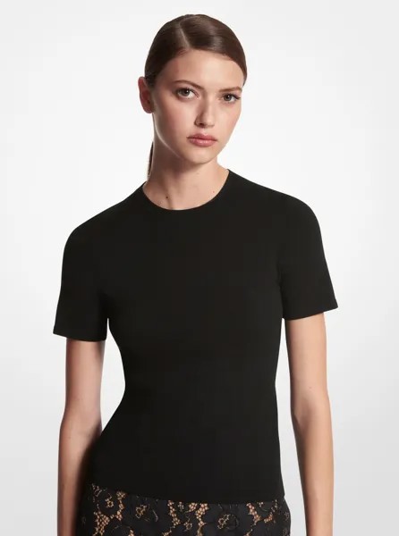 Футболка Michael Michael Kors Stretch Viscose Short-Sleeve, черный