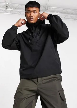 Черный непромокаемый дождевик без застежки ASOS DESIGN
