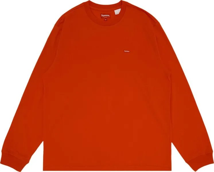 Лонгслив Supreme Small Box Long-Sleeve Tee 'Bright Orange', оранжевый