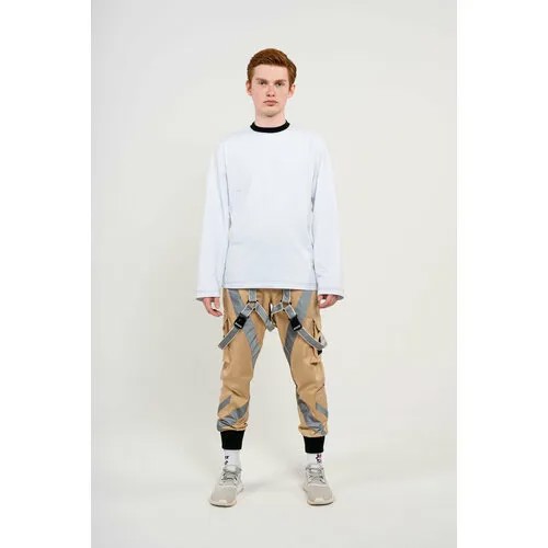 Брюки джоггеры Jogger Street, размер m, бежевый