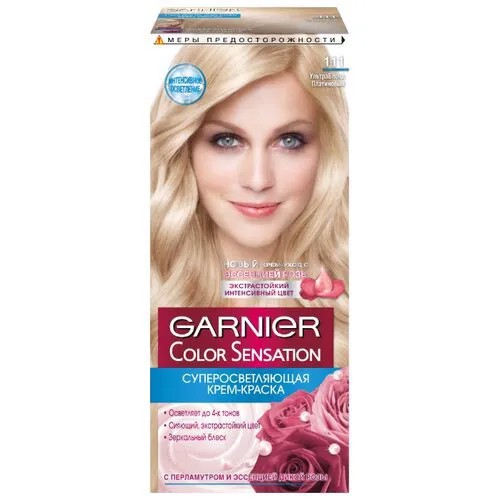 GARNIER Color Sensation Платиновые блонды стойкая крем-краска, 111, Ультра блонд платиновый