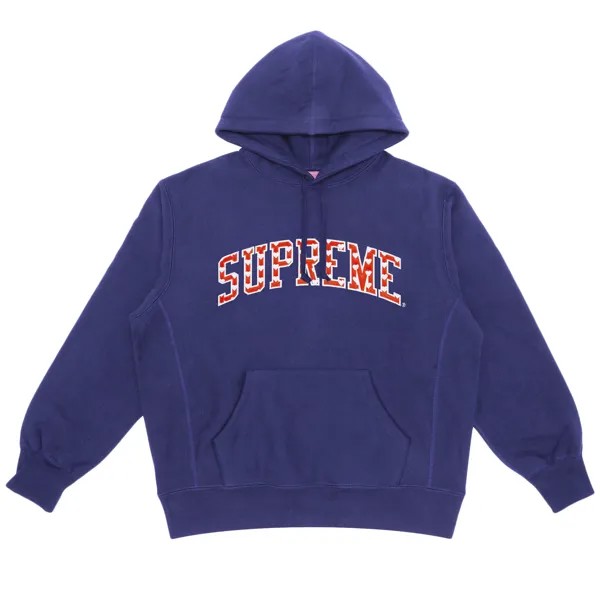 Толстовка с капюшоном Supreme Hearts Arc Washed Navy