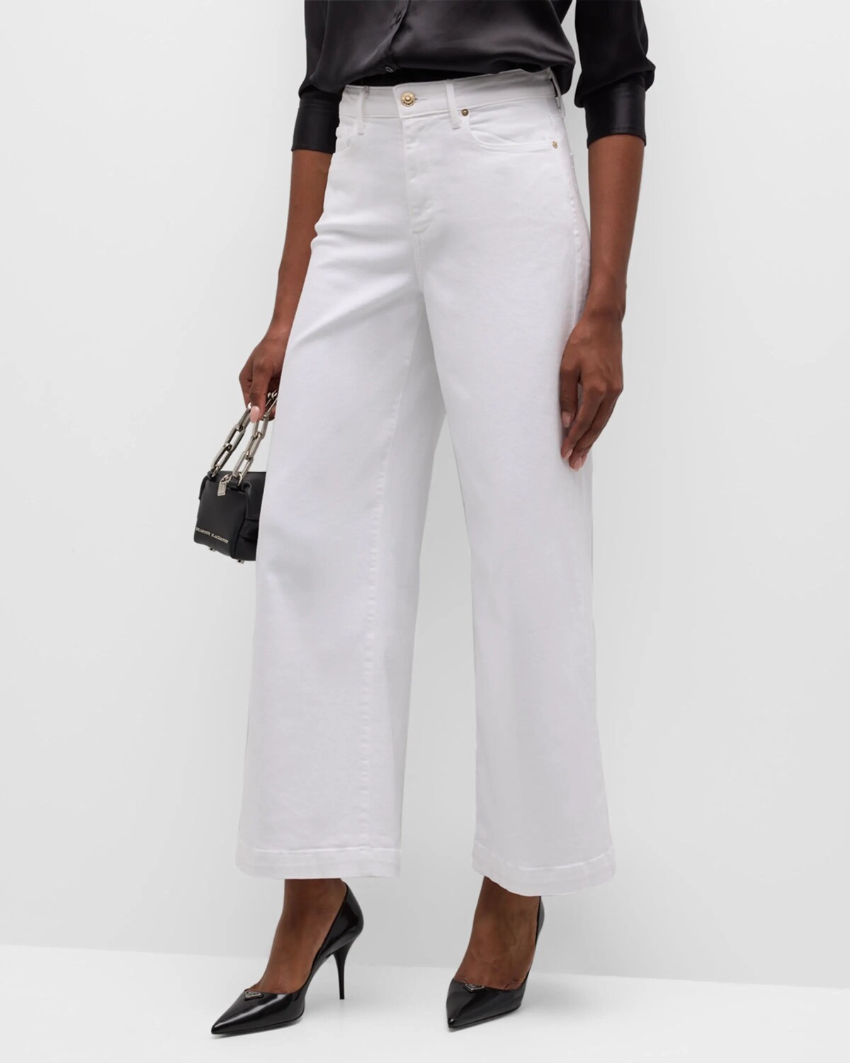 Джинсы Harper с широкими щиколотками PAIGE, цвет Crisp White