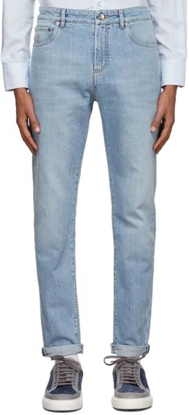 Синие джинсы Comfort Carrot Brunello Cucinelli
