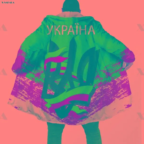 Длинная толстовка с капюшоном и 3D-принтом флага Украины, пальто с капюшоном, накидка, Толстая куртка, хлопковые пуловеры, пальто