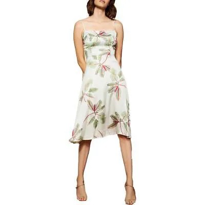 Женское зеленое платье без рукавов с кулиской и цветочным принтом Hutch 4 BHFO 5506