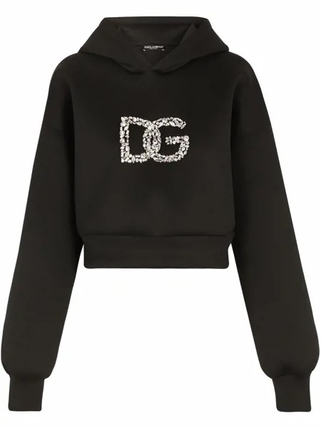 Dolce & Gabbana укороченное худи с логотипом