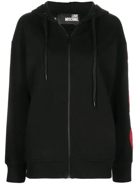 Love Moschino cut-out heart zipped hoodie