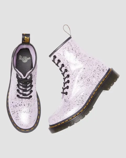 Замшевые ботинки 1460 с металлизированными брызгами на шнуровке Dr. Martens