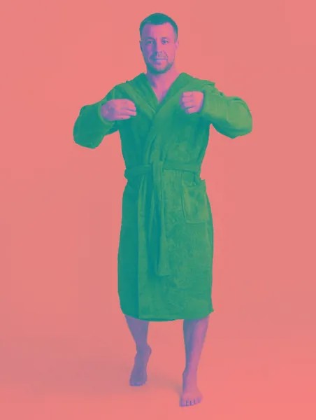 Халат мужской Bio-Textiles HMM синий 60-62 RU
