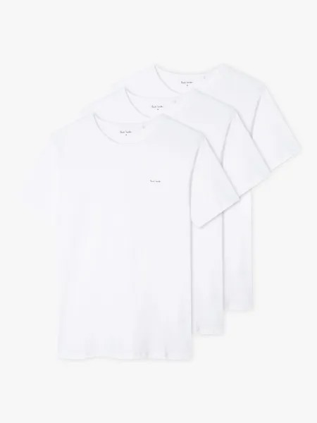 Футболка Paul Smith с круглым вырезом из органического хлопка, 3 шт., белая